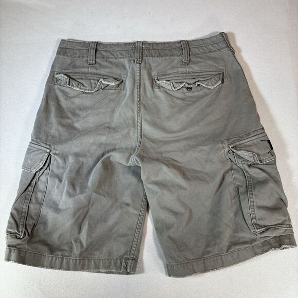 Polo Jeans Co Ralph Lauren Green Utility Cargo Military Surplus Shorts Size 34 - Picture 2 of 10